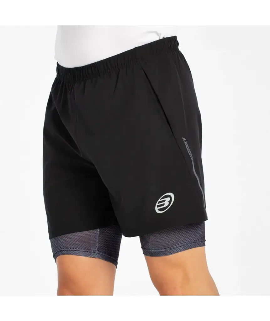 Bullpadel Short noir (homme manzan)