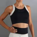 Endless top-crop/brassière black/golden
