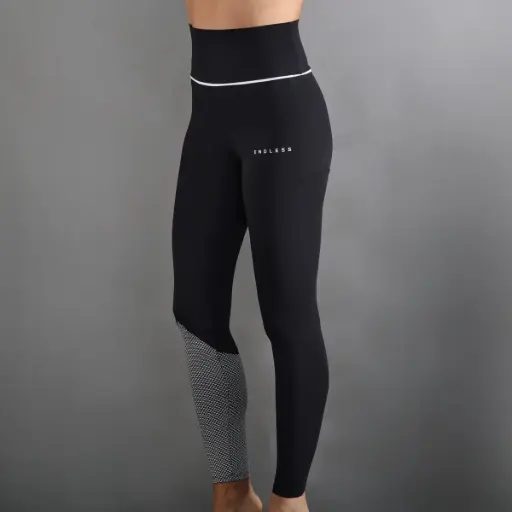 Endless Leggings noir (mallas vanity pocket black and white)