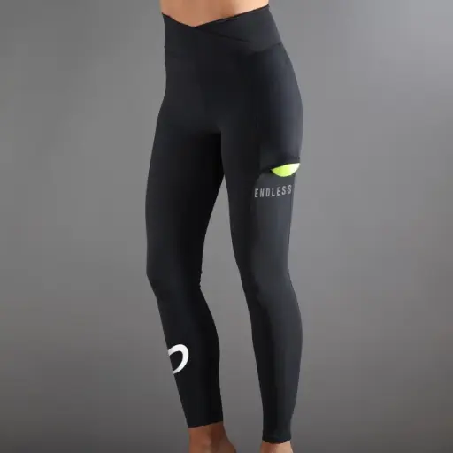 Endless legging noir (cross pocket black/white)